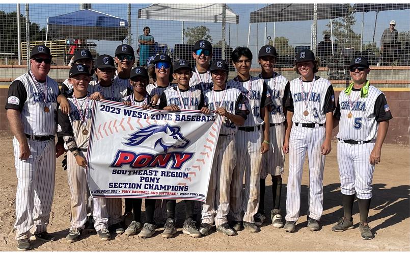 2023 14U Pony All-Stars - Section Tournament Champions