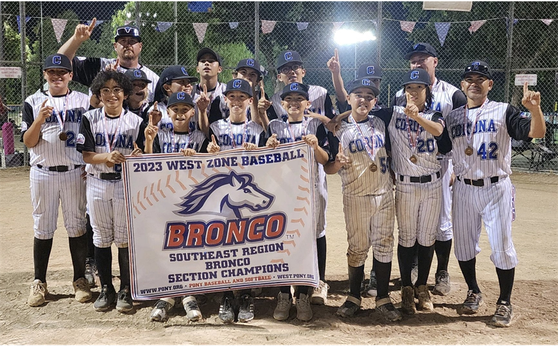 2023 12U Bronco All Star Section Champs